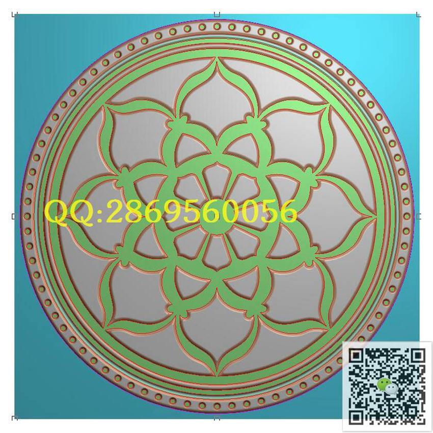 0720 50圆花800_洋花贴花欧式石雕洋花木雕洋花门花精雕图浮雕图